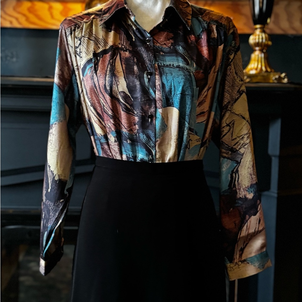 Multicolor Abstract Women's Top